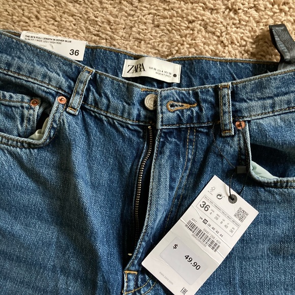 NWT ZARA the 90s full length jeans - Picture 2 of 3